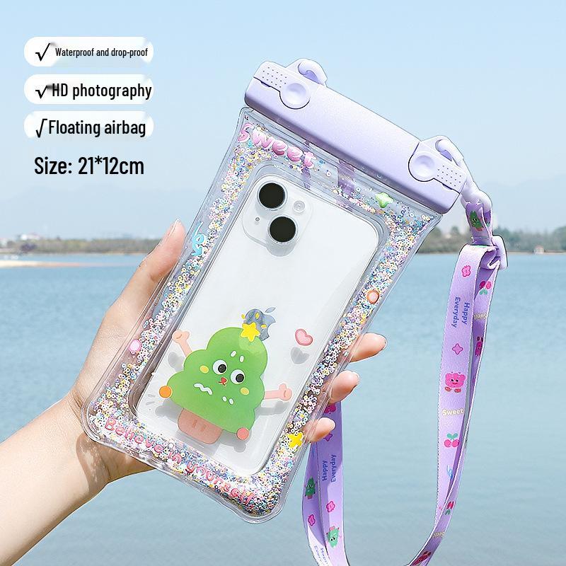 Universal Waterproof Phone Bag for Rafting and Diving with Touch Screen Access - Ideal for Takeaway Riders