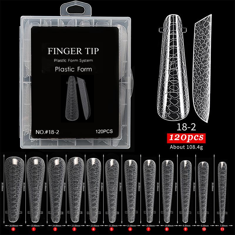 Nail Art Pattern Crystal Nail Mold Crystal Extension Paper Free Rapid Phototherapy Extension Nail Tablets 120 Pieces In A Box