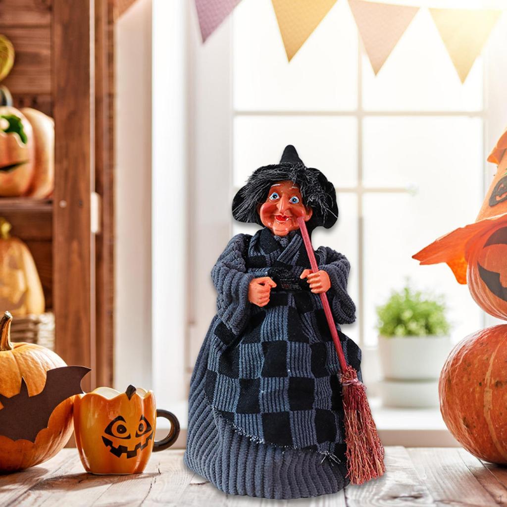 Halloween Witch Decoration Party Prop for Indoor Cabinet Table Centerpiece