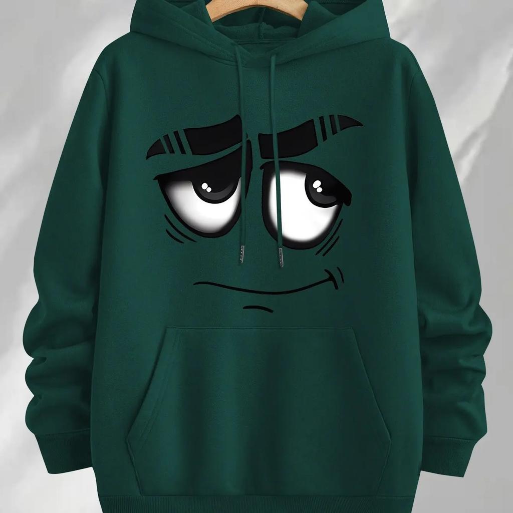 New Autumn/winter Men's and Women's Hoodies, Featuring Cool and Stylish Face Prints, Perfect for Everyday Casual Wear and Fashion.
