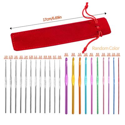 Coloured Aluminium Oxide Single Head Crochet Hook DYI Knitting Tools Aluminium Crochet Sweater