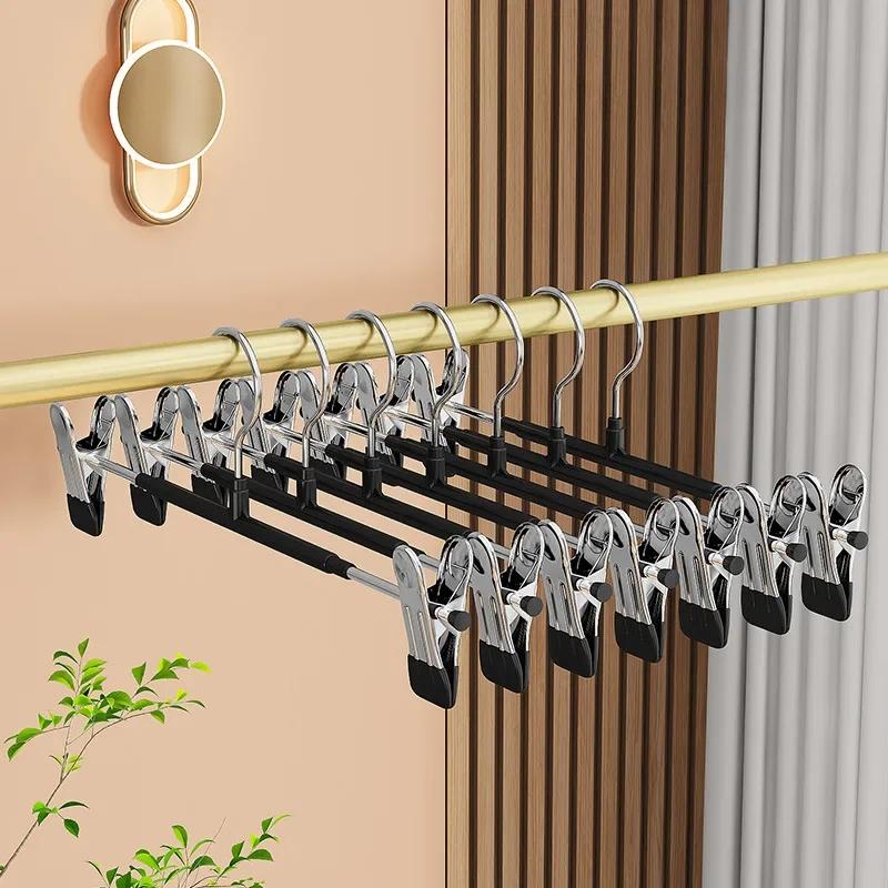 Rack Clip Stainless Steel Trouser Hanger Non Slip Pants Skirt Hangers Drying Hangers with Clips for Socks/Skirts/Coats