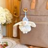 Soft Rabbit Pendant 19cm Plush Keychains Lovely Plush Rabbit Key Ring  Girls Gift