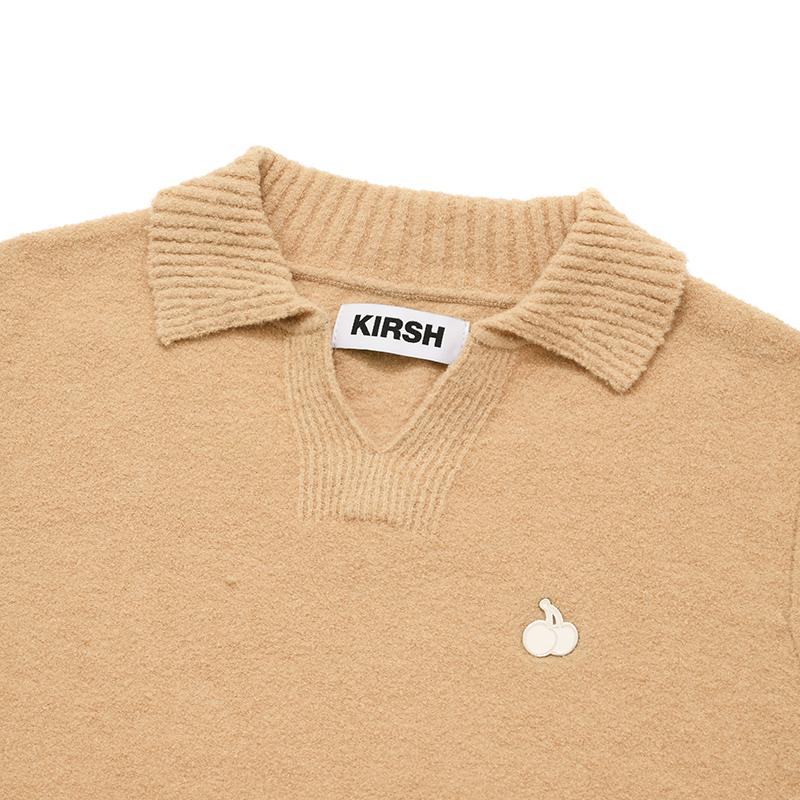 KIRSH Mono Cherry Women'S Collar Knit [Sand]