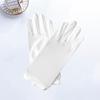 1 Pair Short Thin Dance Gloves Breathable Non-slip Sweat-absorption Milk Silk Satin Stretch Gloves Costume Accessories