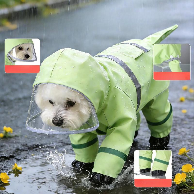 Handsome Raincoat Four-legged Waterproof All-inclusive Pet Clothes Medium and Small Dogs Walking Dogs To Prevent Dirt
