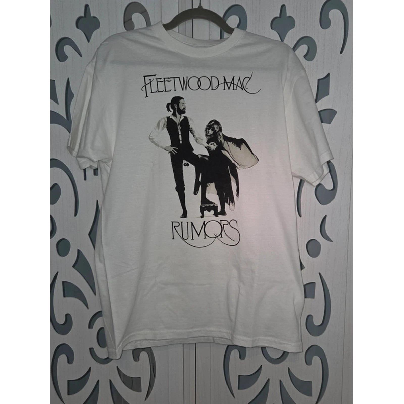 Fleetwood Mac Rumours Rock Band Graphic T Shirt White Album Tee Medium NWOT M