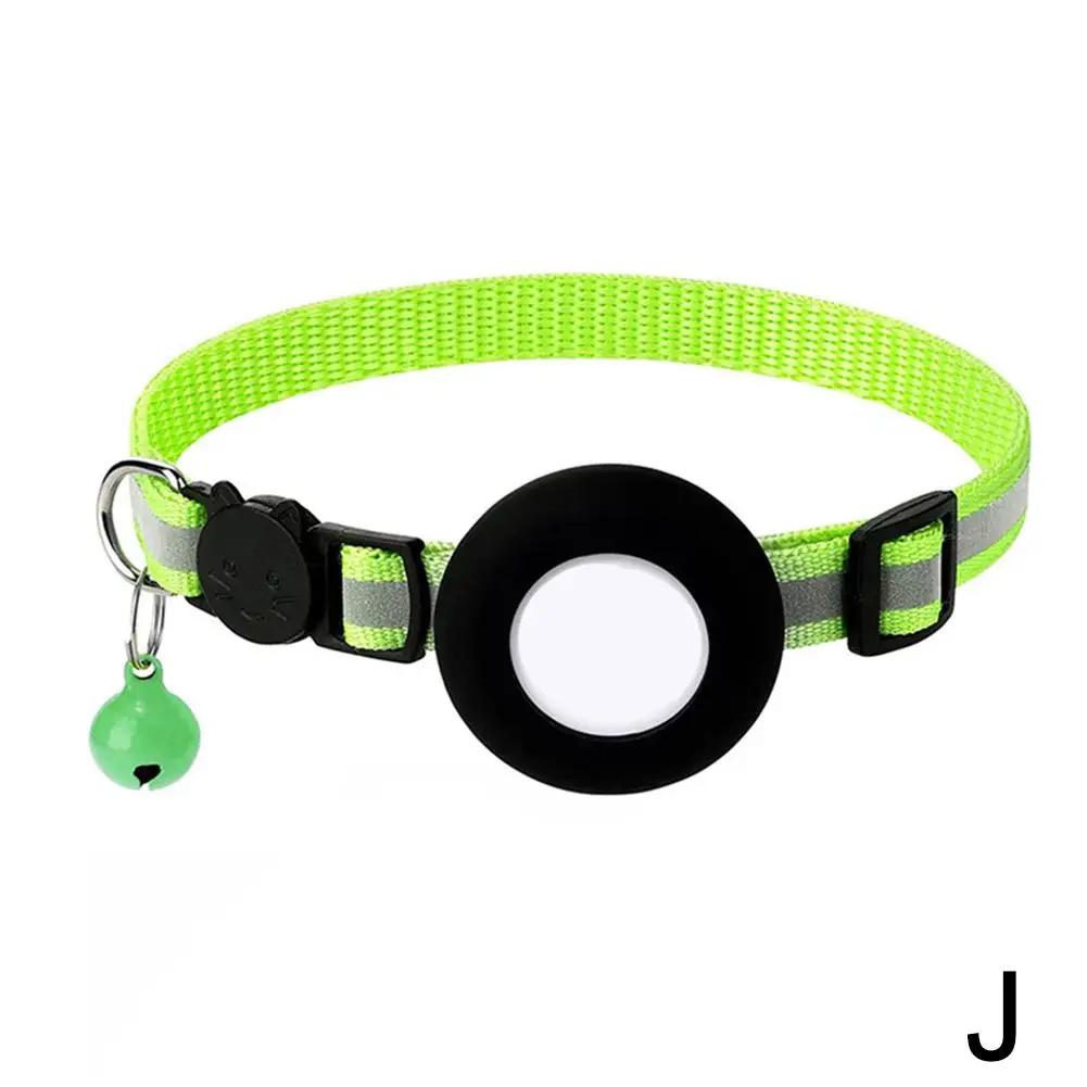 Pet for GPS Holder With Bell Cute Reflective Address Bird Cat Night Footprint Collar Not Include GPS or Other