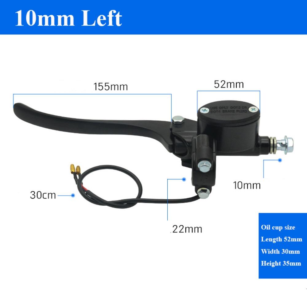 

Универсальный электрический дисковый тормоз Алюминиевый сплав Передний Задний тормоз Новый масляный тормоз 10mm Left
