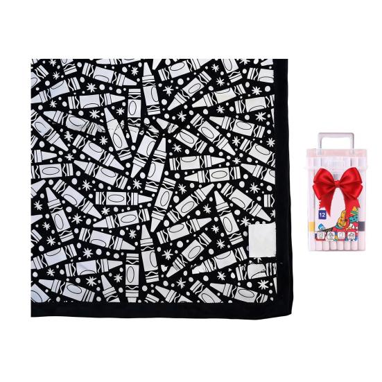 DIY Coloring Blanket Color Your Own Blanket Art Project with Markers Washable Color Art Craft Throw Blanket for Home Decor Holiday Party Activity