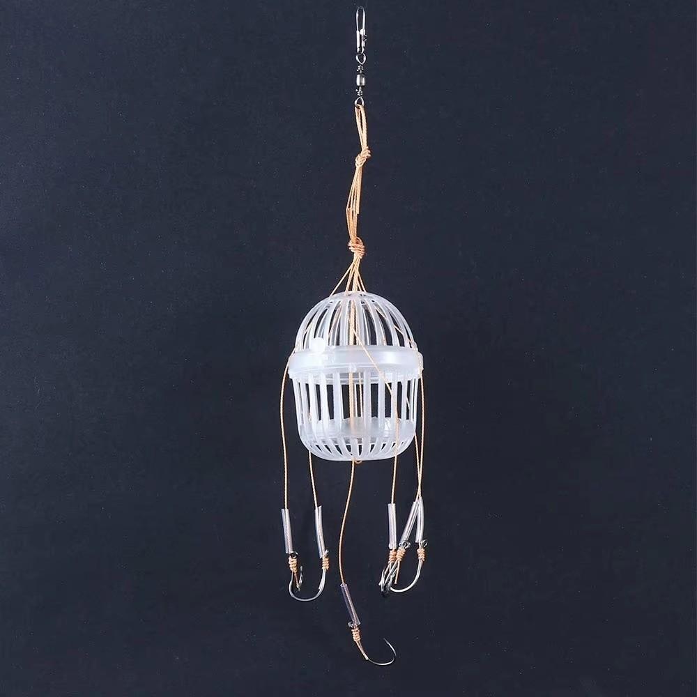 Plastics Fishing Hooks Carbon Steel Sea Box Hook New Explosion Baits Cage  Tackle Tools