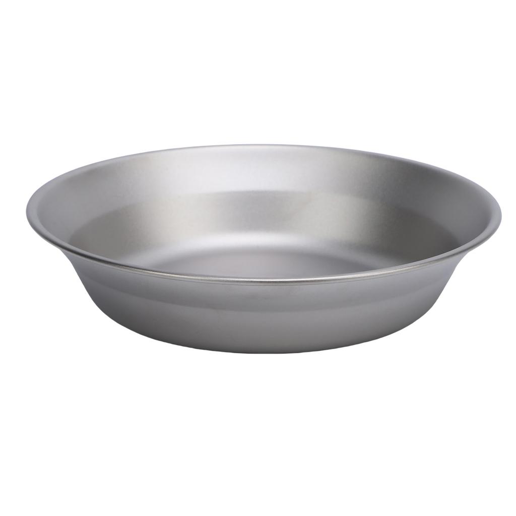 2pcs Ti Camping Plate 500ml and 300ml Ti Dish Cookware Outdoor Backpacking Plate for Outdoor Camping Hiking