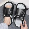 Fashion Sandals Summer Men's Outer Wear Trend Non-slip One-word Beach Sandals Casual Beach Tide Sandals and Slippers