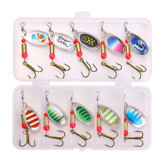 

10 шт. 6 см/3,3 г рыболовная блесна с тройным крючком металлический спиннинг пайетки дальний заброс