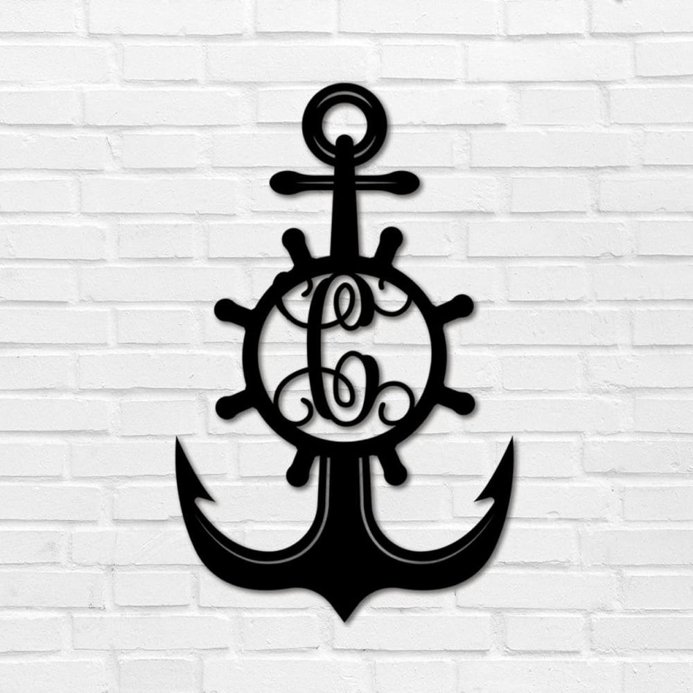 Custom Iron Letter Metal Wall Art Monogram Address Sign Retro Plaque Garage Patio Backyard Garden Decoration 12 Inch