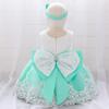 Infant Girls' First Birthday Lace Princess Dress with Bow