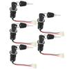 5 zestawów Blokada zasilania skutera elektrycznego Kluczyk zapłonowy Duże głowice Elektryczny zamek do drzwi Dwa kable
