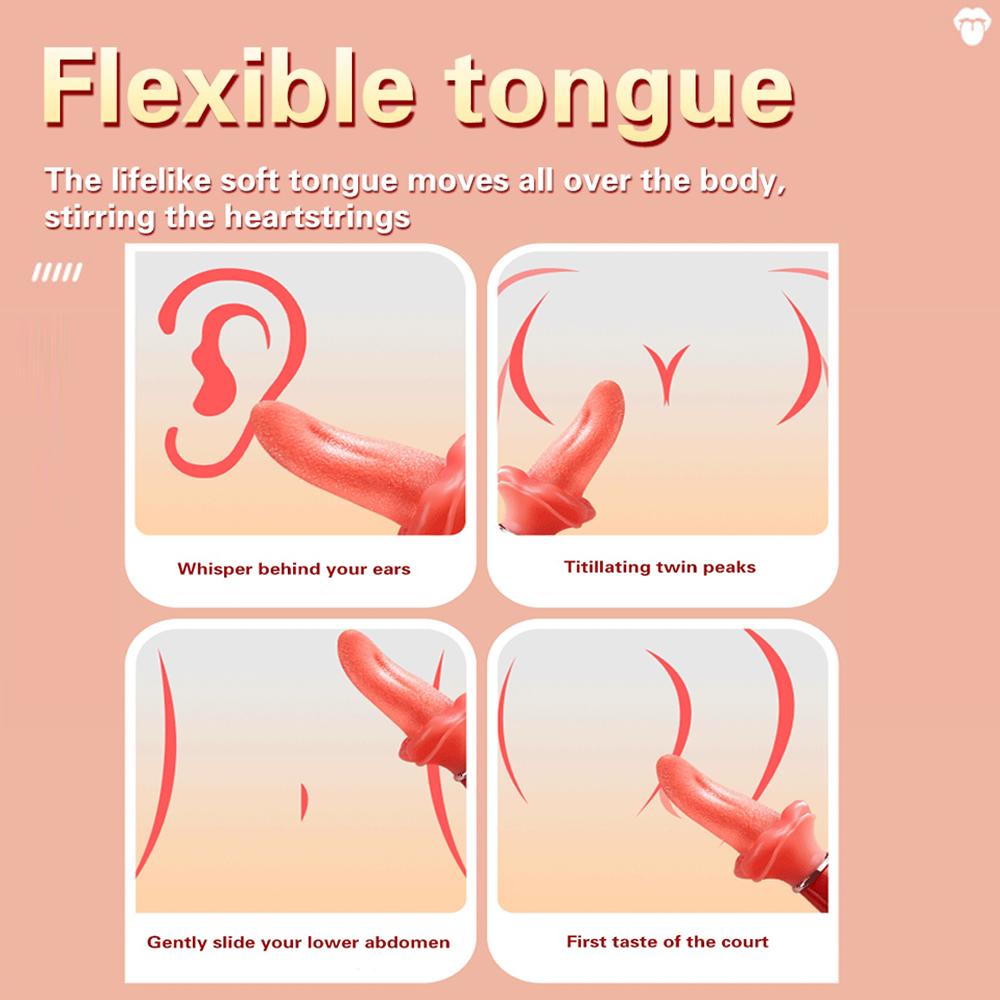 Realistic Tongue Vibrator Nipple Vagina Oral Stimulator G-spot Breast Massager Dildo Female Masturbator Adult Products