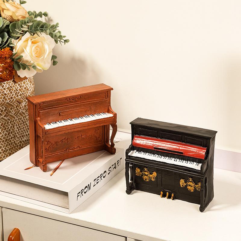American Piano Ornaments Mini Musical Instrument Model TV Cabinet Room Bedroom Furnishings Music Gift Birthday Gift