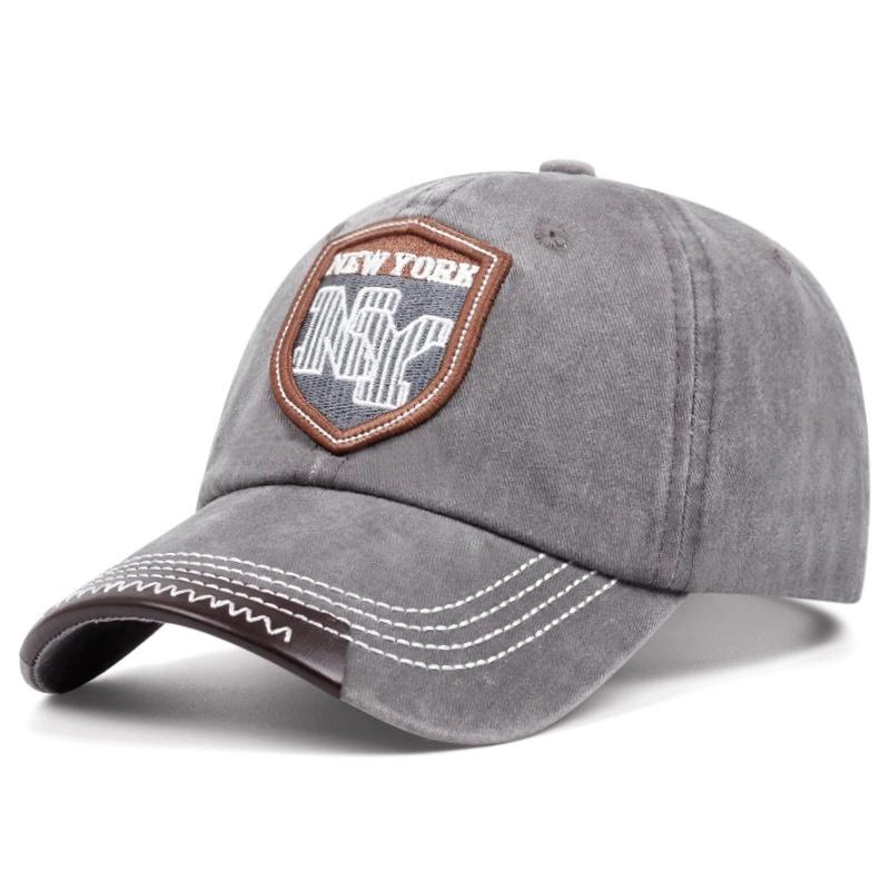New Baseball Cap Vintage NY Letter Embroidered Cap For Men Women Outdoor Sport Hip Hop Hat Male Cotton Solid Casquette Bone Kpop