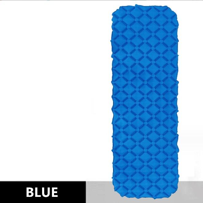 Compact Waterproof Lightweight Inflatable Air Mattress for Camping & Outdoor Use синий