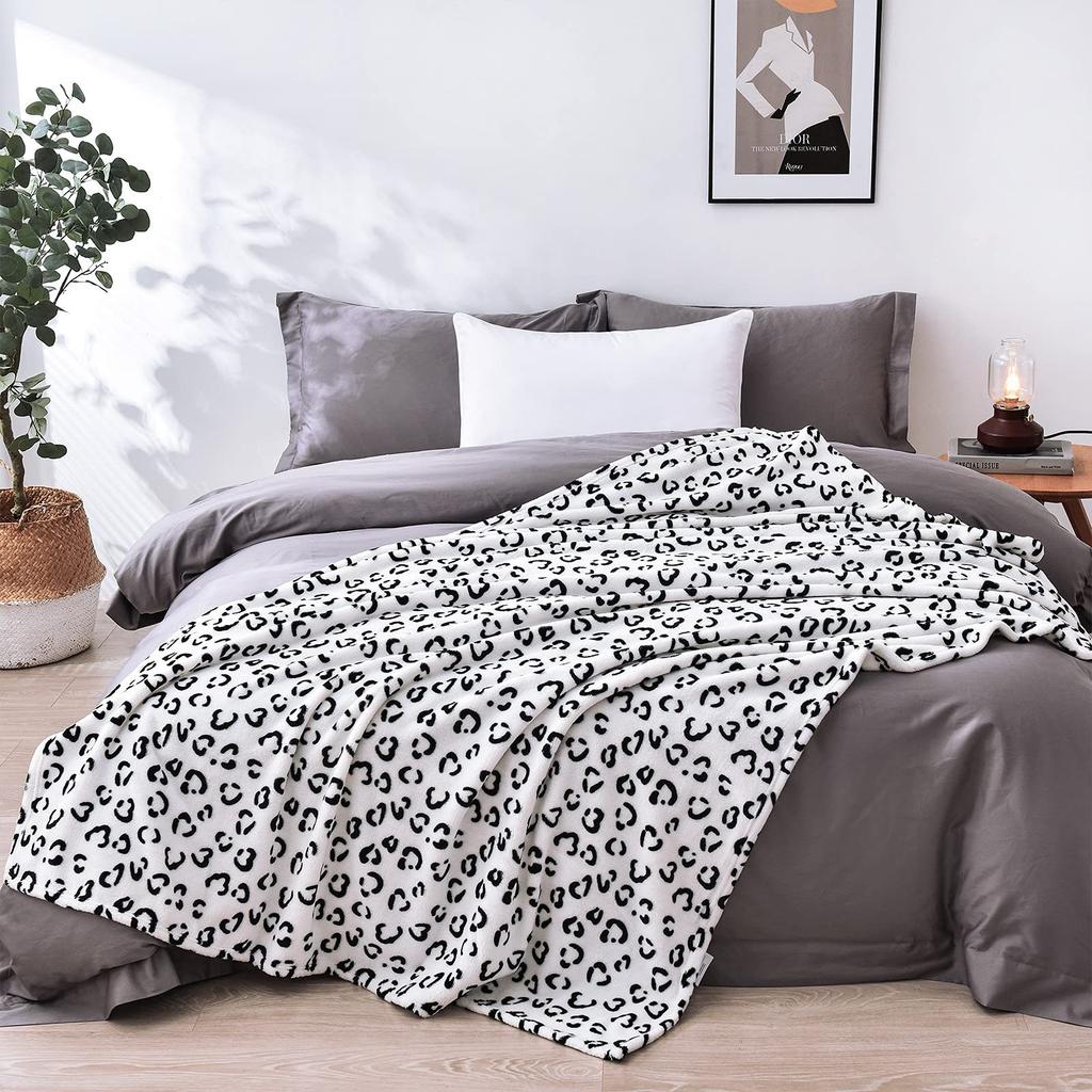 Leopard Print Flannel Blanket Digital Print Blanket Student Blanket Sofa Blanket
