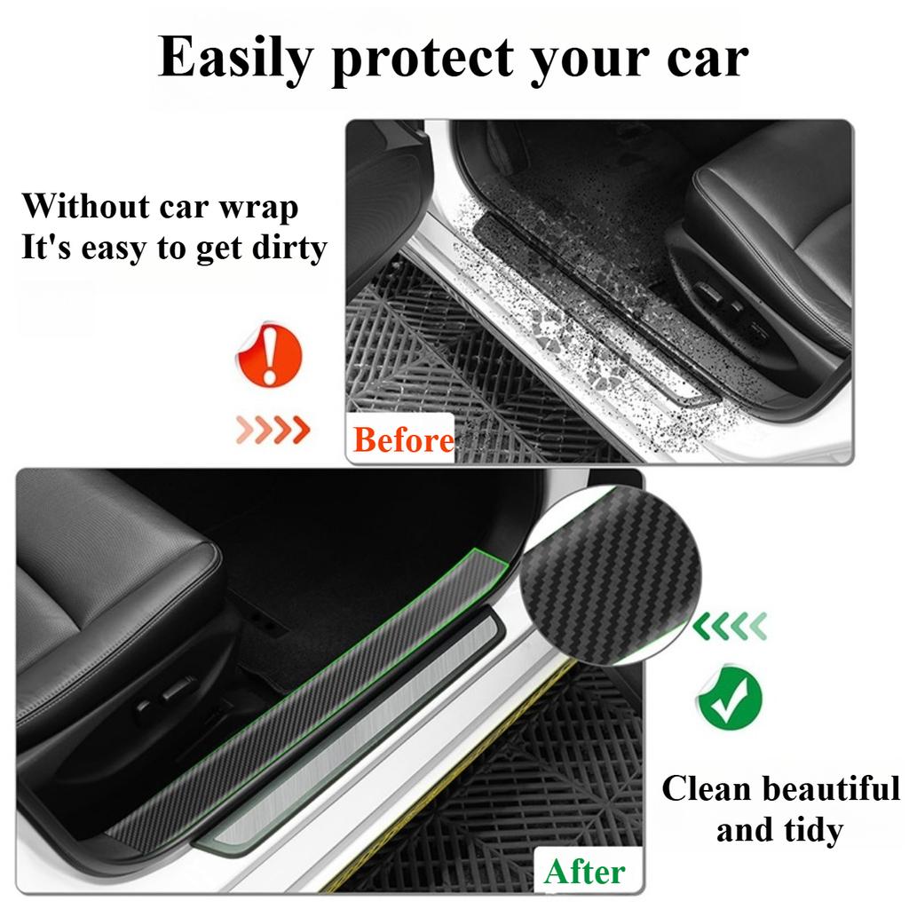 Nano Carbon Fiber Car Tape Waterproof Self Adhesive Tape for Door Mirror DIY Protection Strip Durable Tape Car Accessories
