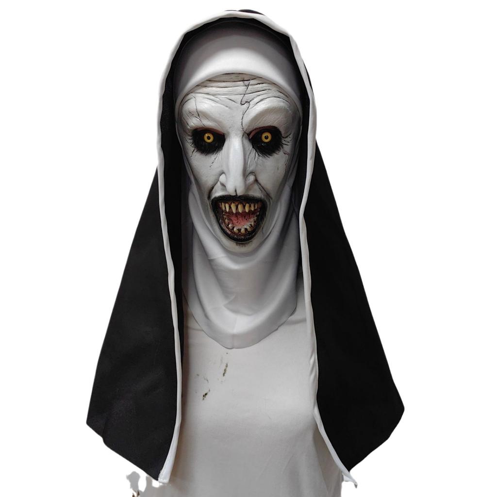 Halloween Horror Haunting2Nun Mask Masquerade Party Scary Props Horror Movie Headgear