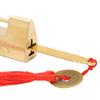 Brass Antique Padlock Spacing 5.9cm Exquisite Rustproof Chinese Old   Fish Horizontal Padlock for Jewelry Boxes
