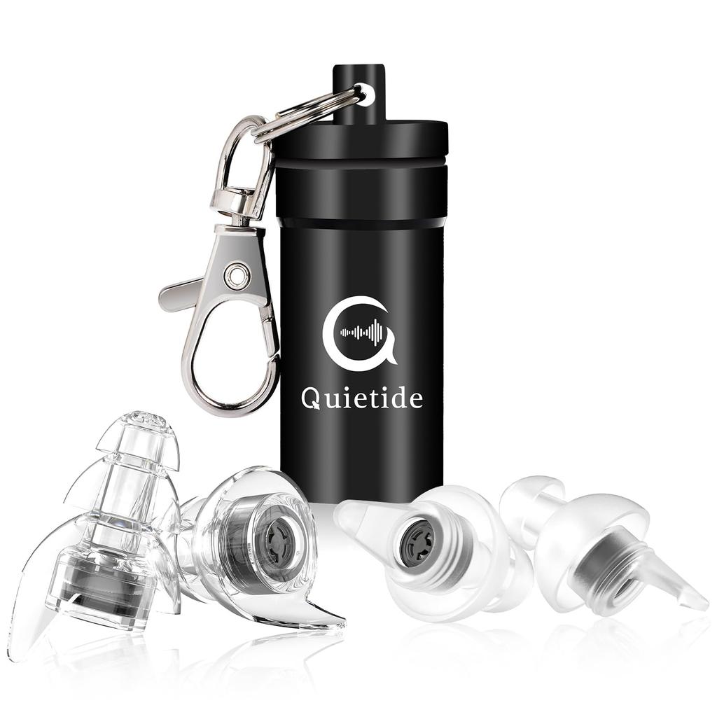 Quietide Live Ear Protectors for Preventing Hearing Ideal for Enjoying Loud Music at and Washable and Includes Carrying Case and Japanese Q6 Black