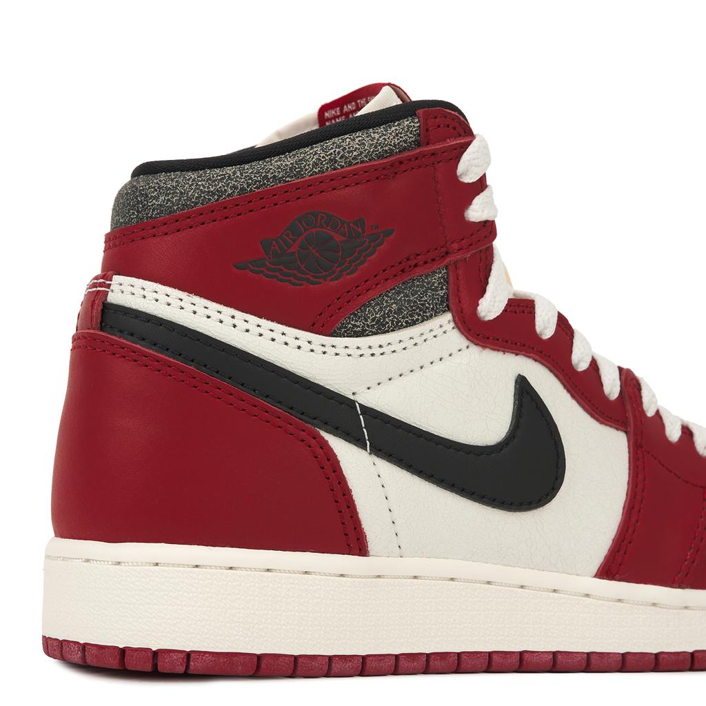 Air Jordan 1 Retro High OG GS Chicago Lost & Found Scarpe da Ginnastica per Bambini Rosso Varsity-Rosso Nero FD1437-612