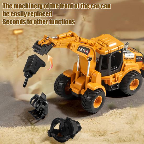 

Kids Construction Truck Toy Inertia Drive Movable Joints Toddlers Boys Girls Simulated Engineering Vehicle Educational Mini Car Toy помаранчевий
