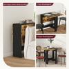 Tavolo da Pranzo Pieghevole Tavolo da Cucina con Ali Abbattibili per Piccoli Spazi 103x76x73,5 cm Nero e Marrone Rustico