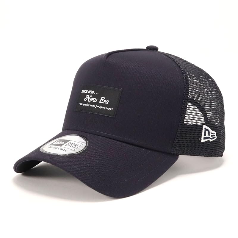 

[New Era] mesh cap black patch ONSPOTZ special order navy FREE 9Forty A-Frame Trucker Black Patch