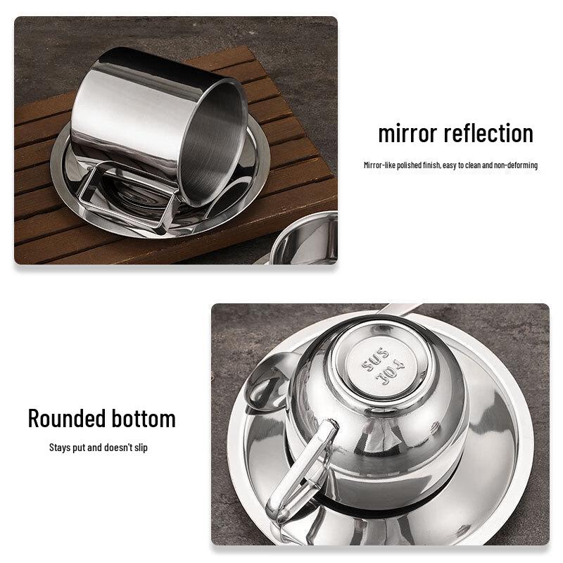

Shangqi 304 Stainless Steel Double-Layer Car Coffee Mug Set of 2
