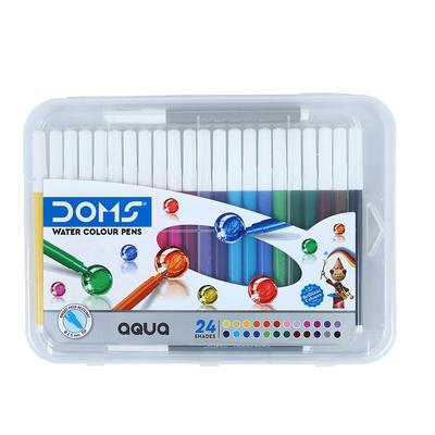 Doms Aqua 24 Farben Aquarell Skizzenstift Set für Kinder Malen Kritzeln Mandala Kunst Ungiftig Packung mit 2