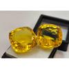Citrine Yellow Perfect For Earring 40+ Ct Cushion Cut Pair Fabulous Gemstone