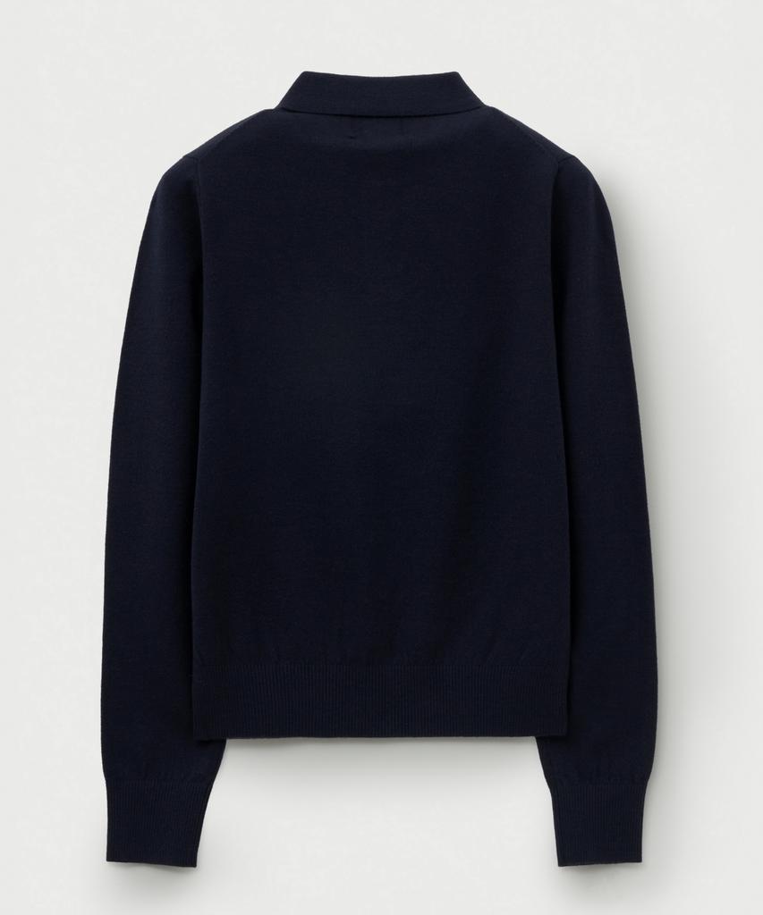 Seteo (W) Basic Polo Knit Navy