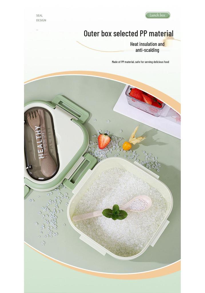 Korean Style 304 Stainless Steel Insulated Lunch Box for Men, Women, Students, and Office Workers