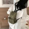 Flip magnetic buckle schoolbag backpack new casual niche pleated backpack backpack backpack