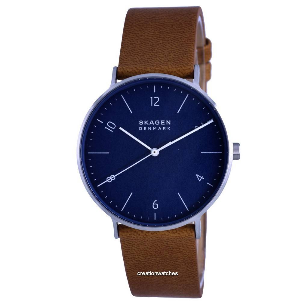 

Skagen Aaren Кожа Синий Циферблат Кварцевые SKW1149 Мужские часы