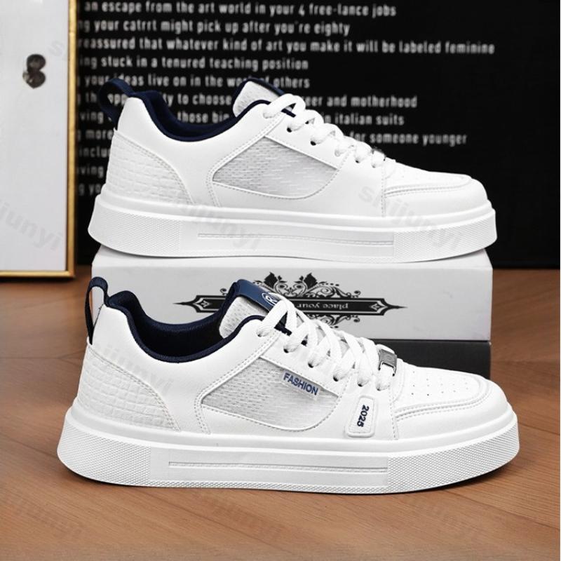 Mode Frühling Neue Herren Atmungsaktives Mesh-Panel Flache Schuhe Modetrend Vielseitig Lässig Low Top Bequem Leicht Sportsneaker