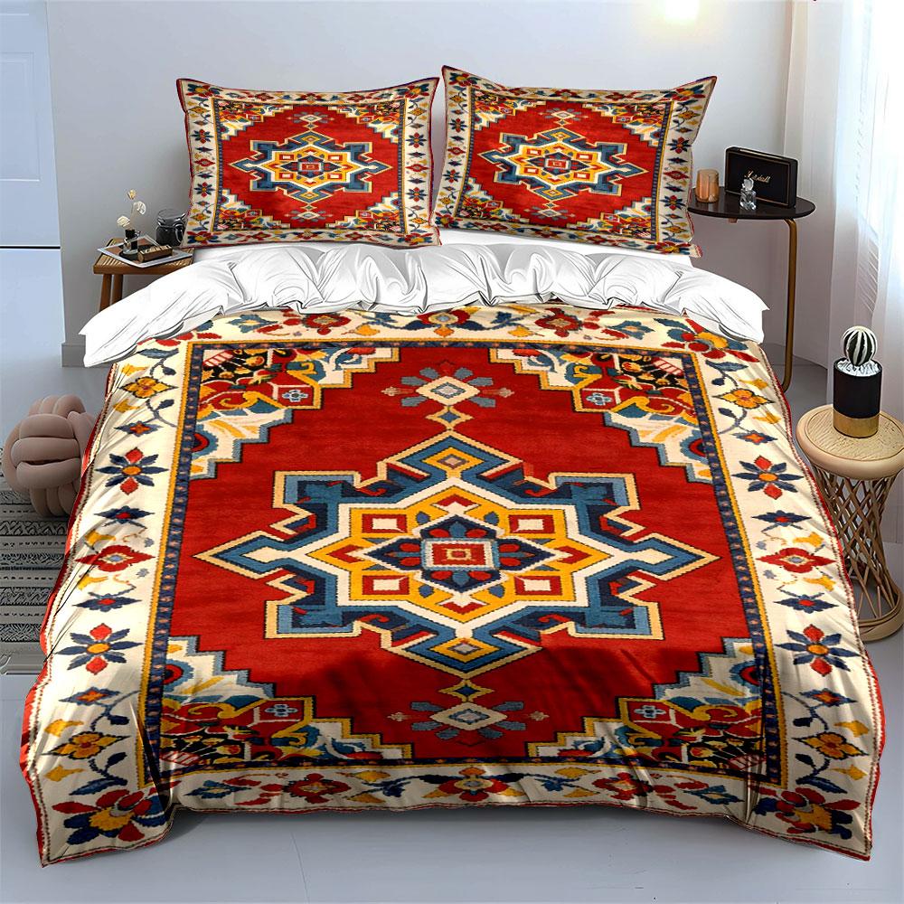 Geometric Shapes with Floral Accents. Bedding Sets Duvet Cover Sets Duvet Covers Pillowcases(1 * Duvet Cover 2 * Pillowcases Without Duvet Insert)
