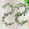 Green Plant Artificial Eggs Wreath Vine Colorful Simulation Eggs Pendants  Holiday Home Decor