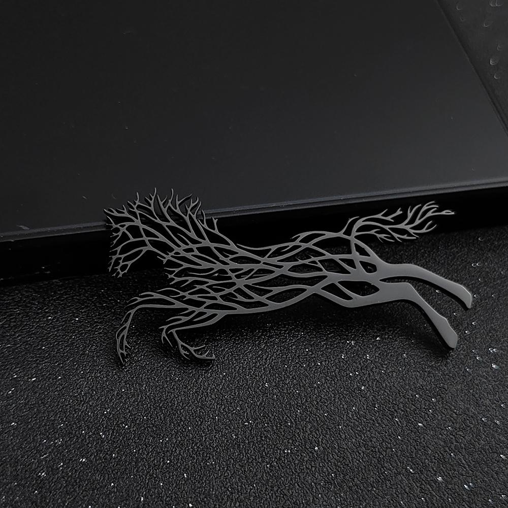 Stainless Steel Metal Horse Brooch Vintage Animal Brooches Jewelry Men Suit Clothes Pin Accessories