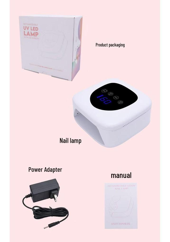 Rechargeable Smart Sensor Nail Lamp: Quick-Dry, No Blackening, Ideal for Salons