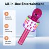 Karaoke Microphone for Kids & Adults - Bluetooth Microphones Singing Mic with Disco Lights, Portable Karaoke Player for Gifts