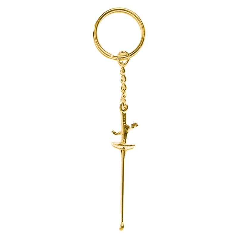 Creative Fencing Pendant Metal Keychain Bag Charm Keychain Accessories for Men Women Backpacks Handbag School Bag