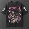 Koszulka Demon Slayer Prana Oversize Męska Damska Casual Bawełniana Odzież Letnia Krótki Rękaw Casual Luźne T-shirty Damskie Męskie Ubrania Wygodne Top