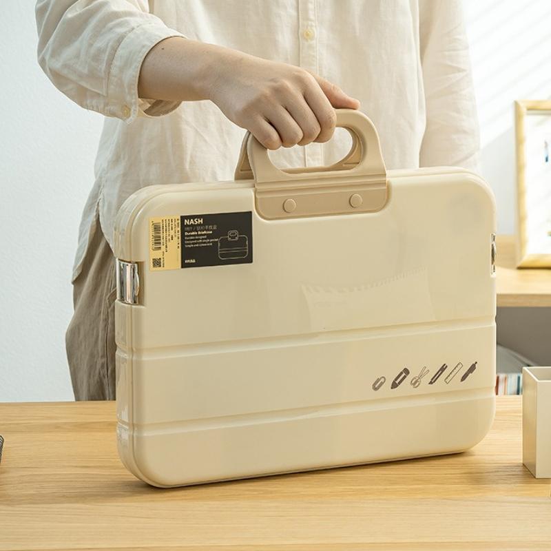 New Plastic Handheld Storage Box Calligraphy Document Box Simple Home Storage and Organization